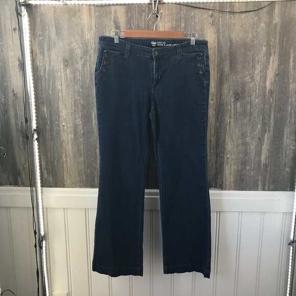 Gap wide leg denim blue jean size 12 - Picture 1 of 4